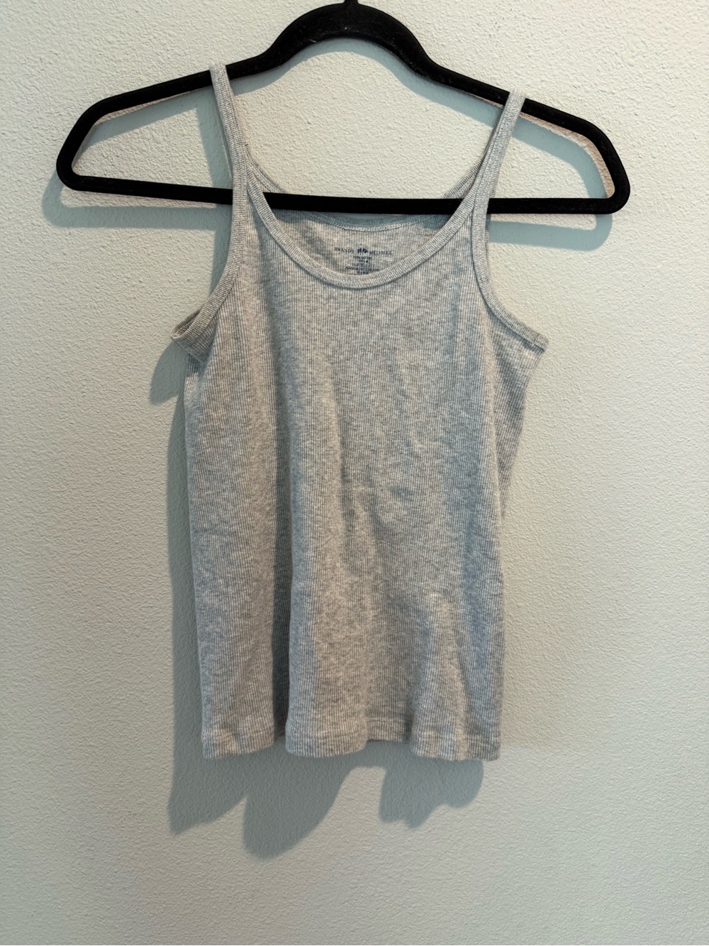 Brandy Melville Light Gray Ribbed Tank Top